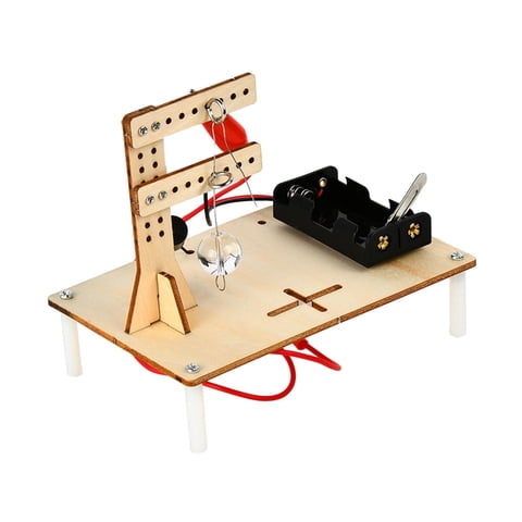 Magideal - Experimentos Científicos De Madera, Juguete, Tecnología, Accesorios De Enseñanza, Creativo, Diy, Montar, Alarma De Choque, Rompecabezas, Juguete Para