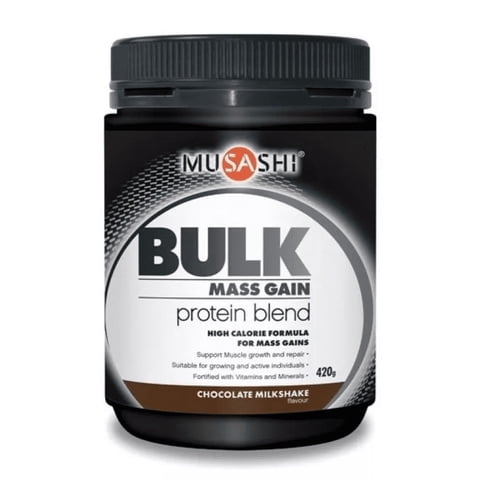 Musashi Proteina Bulk Mass Gain Whey Protein 1 Lbs Chocolate