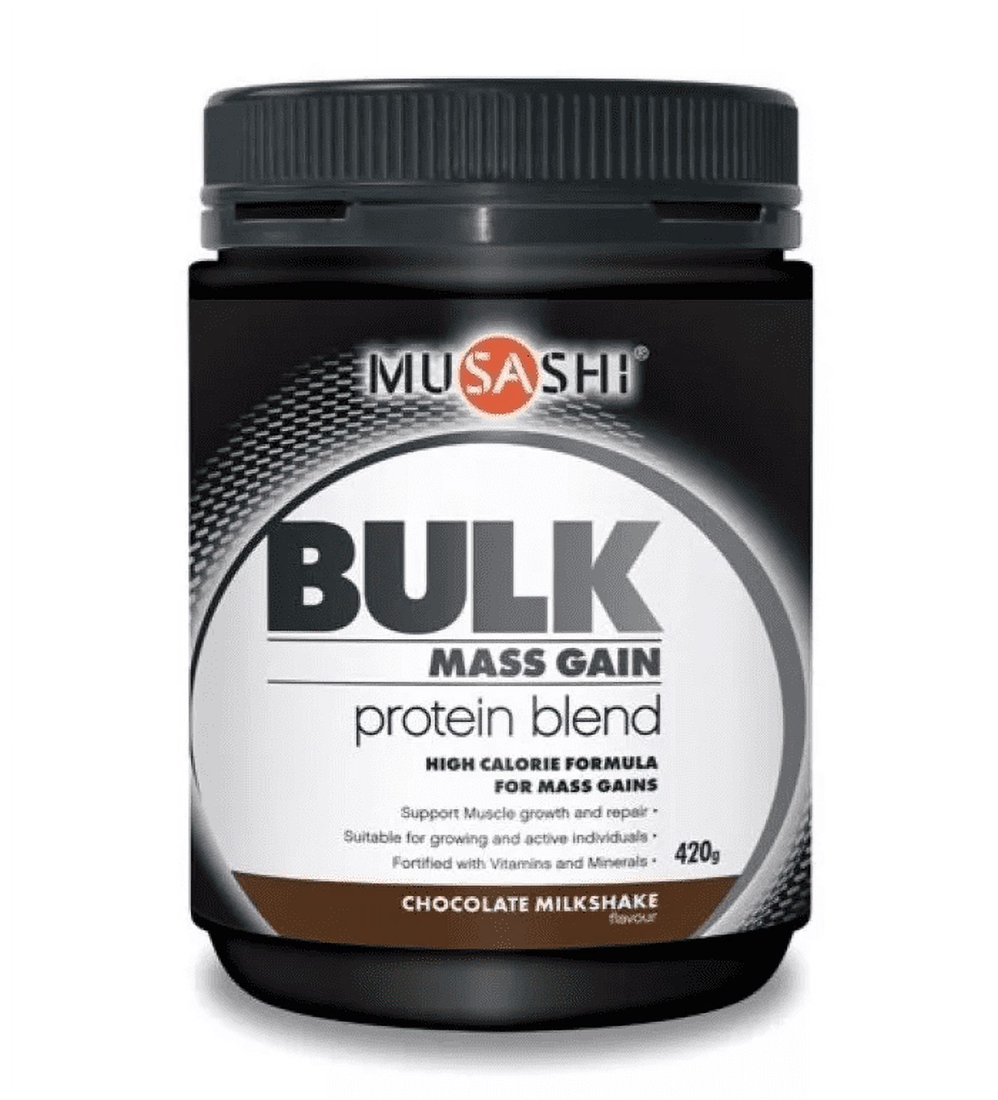 Musashi Proteina Bulk Mass Gain Whey Protein 1 Lbs Chocolate