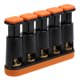 thumbnail image 1 of Ejercitador De Mano Para Principiantes De Guitarra, Entrenador Fortalecedor De Dedos, Naranja Y Negro, 1 of 3
