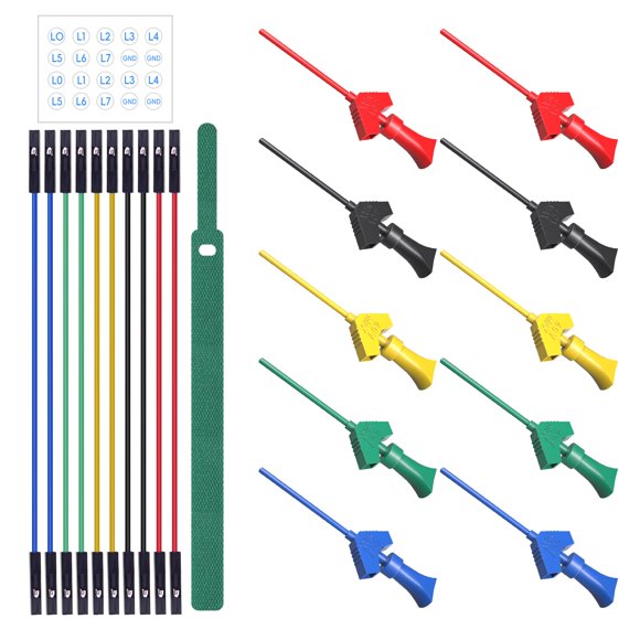 Kit de ganchos de prueba con cables de conexión de silicona