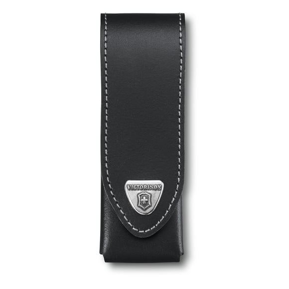 Estuche de cuero color negro para cinturón. Tamaño 12x4,7x3,5 cm