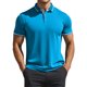 thumbnail image 5 of INSPIRE CHIC Camisas Polo de Negocios Formales de Verano para Hombre de Manga Corta con Contraste de Color XL Azul, 5 of 5