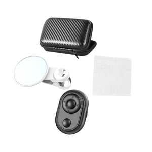 Magideal - Espejo Para Cámara De Teléfono Inteligente, Espejo Para Selfie, Fotografía Con Paño De Limpieza, Soporte De Clip Compacto Para Cámara Trasera, Espejo