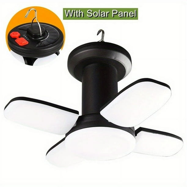 Outdoor Lighting LED Leaf Camping Emergency Lamp, Solar USB Rechargeable Tent Camping Lights Fishing Travel Lanterns