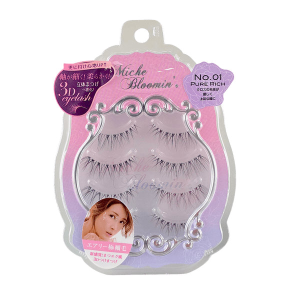 Renovador de pestañas Miche Bloomin' 3D Hybrid #01 Pure Rich, 4 pares