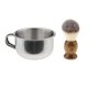 thumbnail image 3 of 2 Piezas Hombres Barbero Barba Aseo Bigote Afeitado Cepillo Taza Taza Taza Conjunto, 3 of 5
