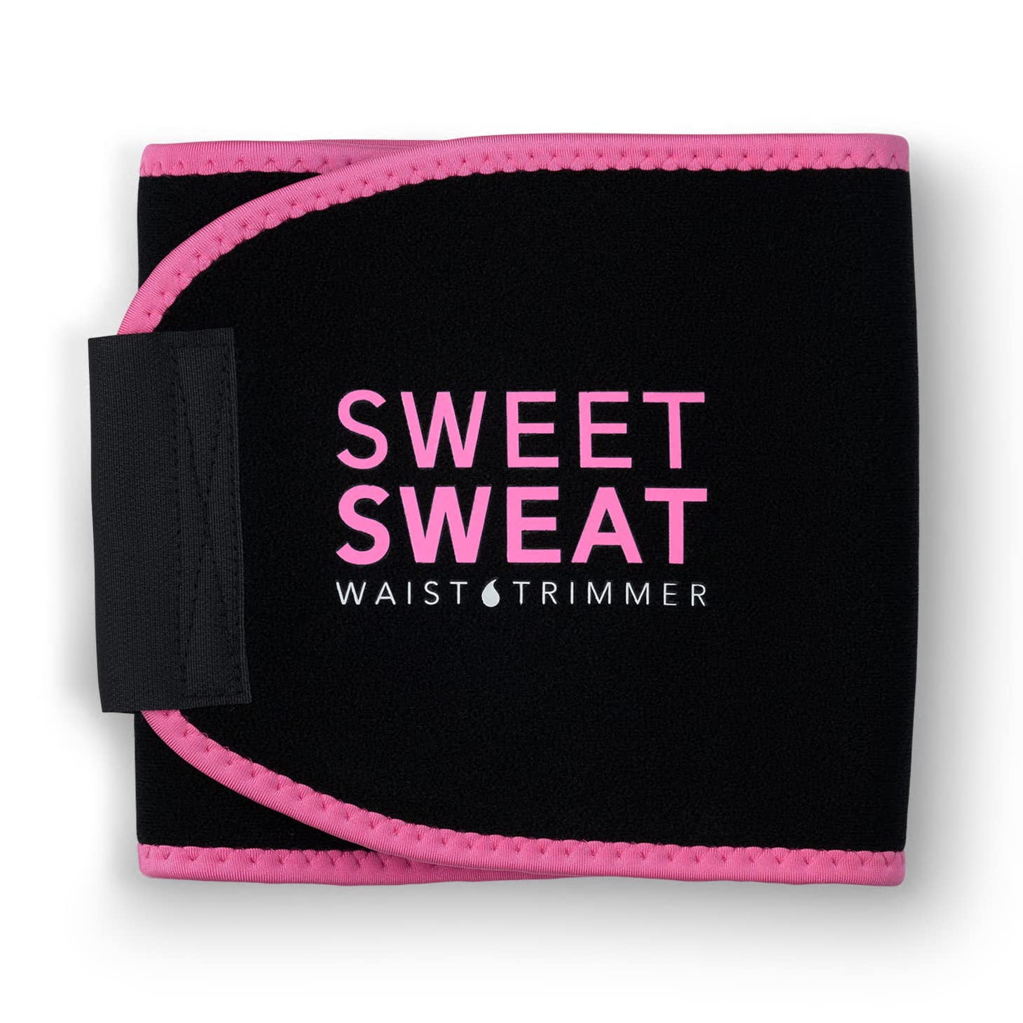 Cinturón Recortador De Cintura Sports Research® Sweet Sweat, Cinturón De Fitness De Primera Calidad Para Mujeres Y Hombres, 5 Tallas Ajustables, Logotipo Rosa (grande)