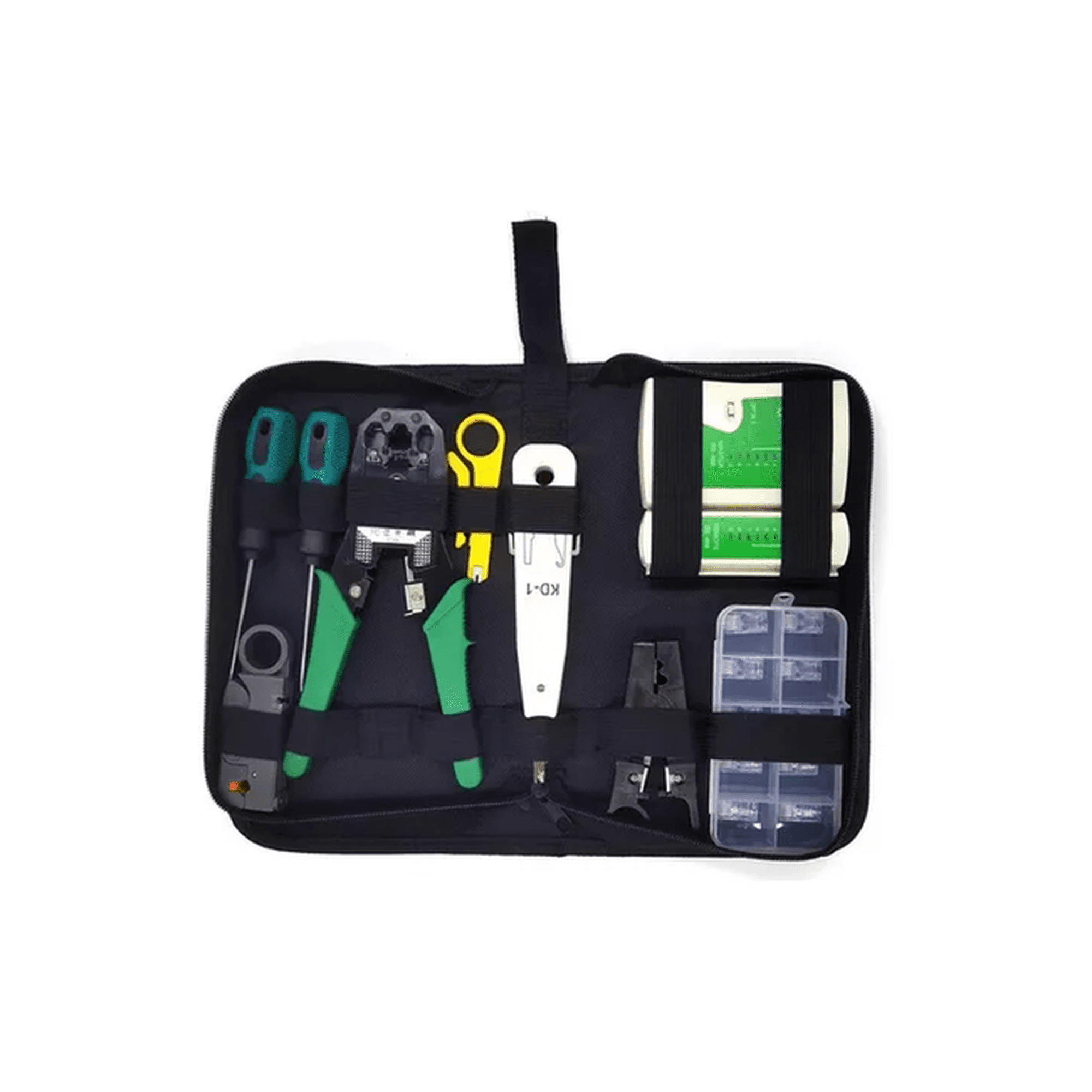 Genérico - Kit De Herramientas Cableado Redes Básico, Color Negro