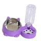 thumbnail image 1 of Juego de Agua para Gatos con Función 2 en 1 de Comida Húmeda Y Seca, Tazón de Comida de Acero Inoxidable, Dispensador de Agua Automático, Diseño Incli Violeta, 1 of 5