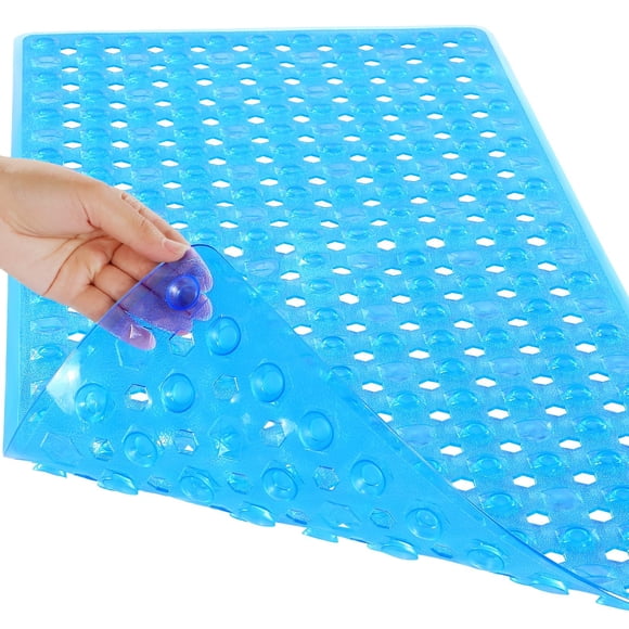 Alfombra Yimobra, antideslizante, 70 x 40 cm, PVC azul transparente