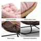 thumbnail image 4 of Sillon Mecedor Silla Mecedora Sitial Moderna Talla Xl Rosa Liso, 4 of 8