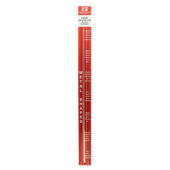 Tubo de latón K&S Precision Metals de 3 mm de diámetro exterior x 30 cm de largo