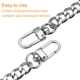 thumbnail image 5 of Correa de Cadena Plana de Hierro Uxcell, 16" Cadenas de Bolsos Correas de Reemplazo DIY, Plata, 5 of 6