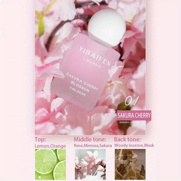 Cologne Eau De Toilette Spray For Women And Female Students, Refreshing And Lasting Peach Cherry Blossom Notes, Light Fragrance Perfume For Dating, Party, Ideal Gift
