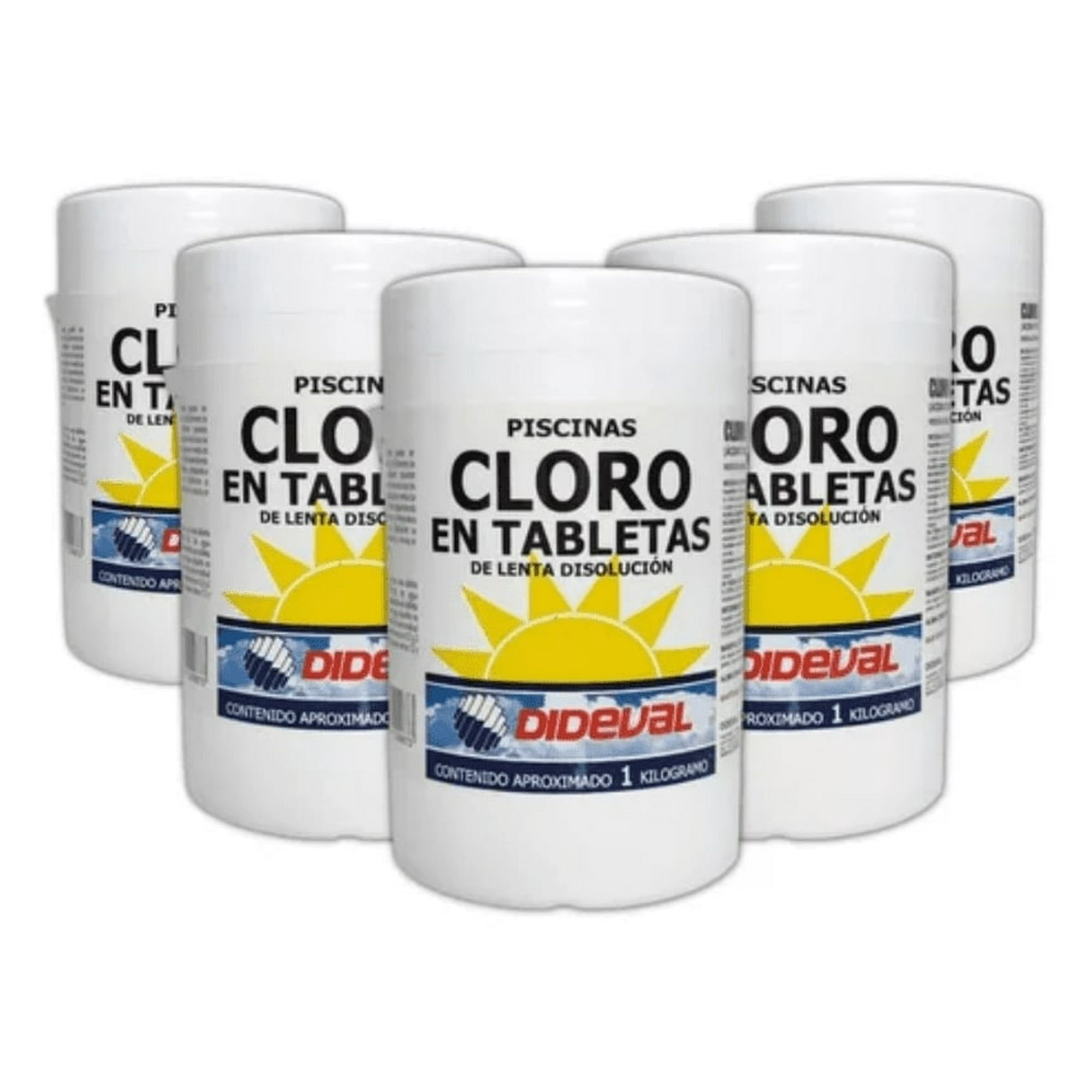 Dideval - Pack 2 Unidades Clor Triple Acción Para Piscinas 1 Kg