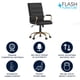 thumbnail image 2 of Silla de escritorio Flash Furniture Whitney con respaldo medio, cuero negro, 2 of 9