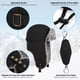 thumbnail image 4 of Gorro de invierno Ushanka de piel sintética resistente al viento y al agua para hombre y mujer, ideal para cazar y esquiar, con máscara desmontable, color negro., 4 of 6