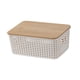 thumbnail image 4 of Cesta de almacenamiento tejida, cesta de almacenamiento, organizador de decoración del hogar, contenedor para organizar el gabinete, el dormitorio, la Blanco, 4 of 5