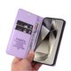 thumbnail image 3 of Funda Billetera de Cuero para Samsung Galaxy S25 Ultra con Tarjetero y Soporte - Tapa Magnética Morado, 3 of 6