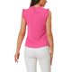 thumbnail image 3 of INSPIRE CHIC Blusas de Trabajo sin Mangas para Mujer con Volantes y Pliegues Chic Neon Rosa XL, 3 of 6