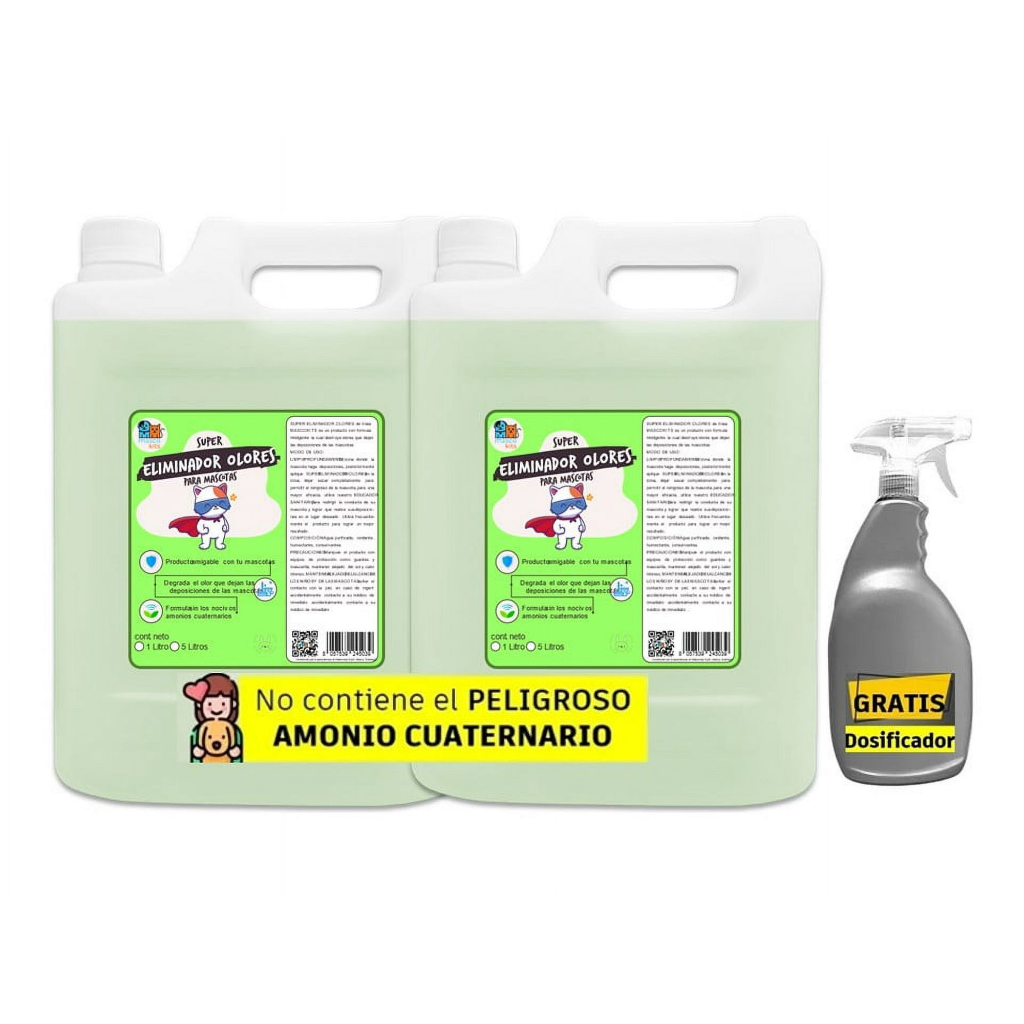 Mascokits - Superkit X2 Eliminador De Olores 5 Lt + Rociador Incluido