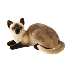 Magideal - Juguetes De Peluche De Gato, Muñeca Cómoda, Realista, Linda Simulación De Gatos Siameses Para Novias, Adultos, Niños, Adolescentes, Regalo De Cumpleañ , Estilob 25Cm