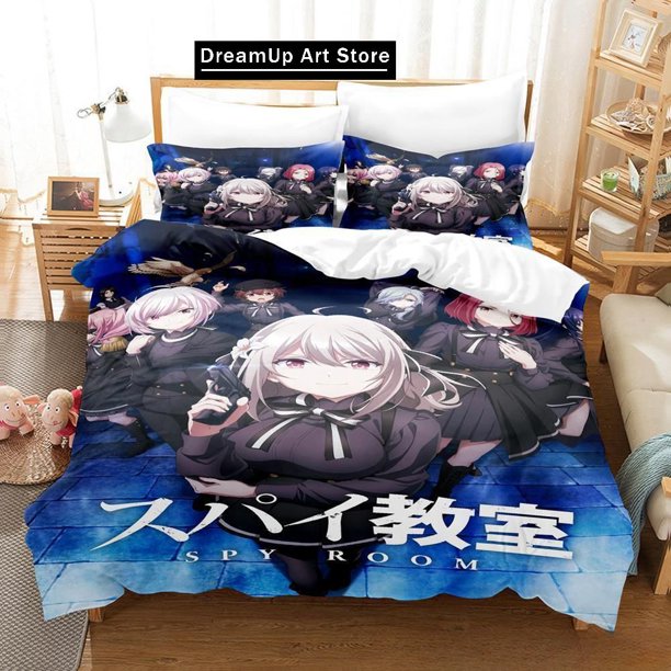 Fashion Spy Classroom Bedding Set Boys Girls Duvet Cover Pillowcase Bed Adult Bedroom