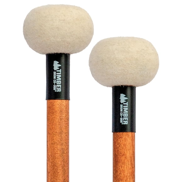 Timpani Mallets Timber Drum Co. Fieltro mediano con asas de abedul