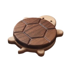 Magideal - Posavasos De Madera Con Forma De Tortuga De Dibujos Animados Para Cóctel, Resistente Al Calor, Adorable Y Multifuncional, Para Tazas Calientes, Acceso