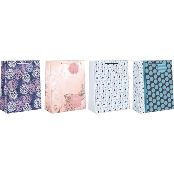Bolsa de regalo con imágenes de papel, varios diseños generales (paquete de 12)