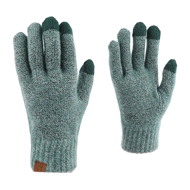 Guantes mágicos de lana de invierno para mujer con pantalla táctil y forro polar cálido.