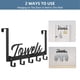 thumbnail image 4 of Toallero Azmoncy con 5 ganchos para puertas, color negro, 4 of 7