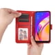 thumbnail image 4 of Funda tipo cartera FOXDOCK para OPPO A95 5G , diseño girasol en relieve, cuero PU, cierre magnético, soporte y tarjetero, 4 of 5