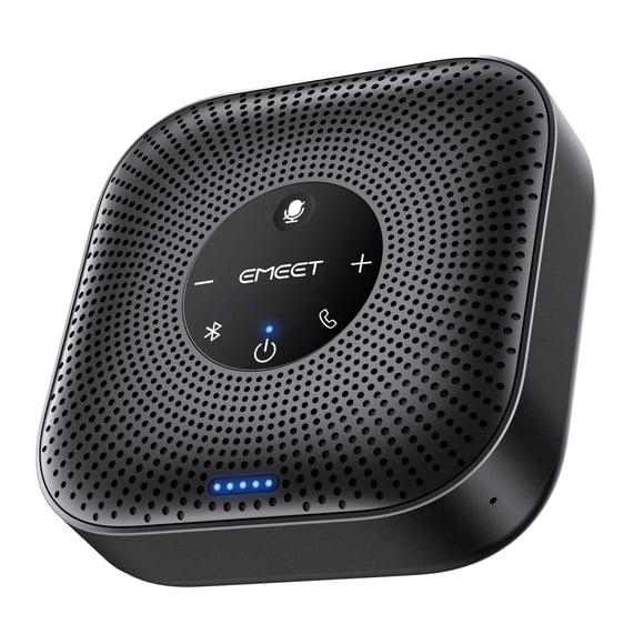Altavoz para conferencias EMEET M0 Plus, 4 micrófonos AI, voz de 360°