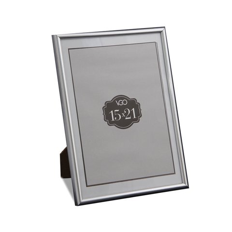 Vgo - Marco 10X15 En Plastico Metalizado Plateado