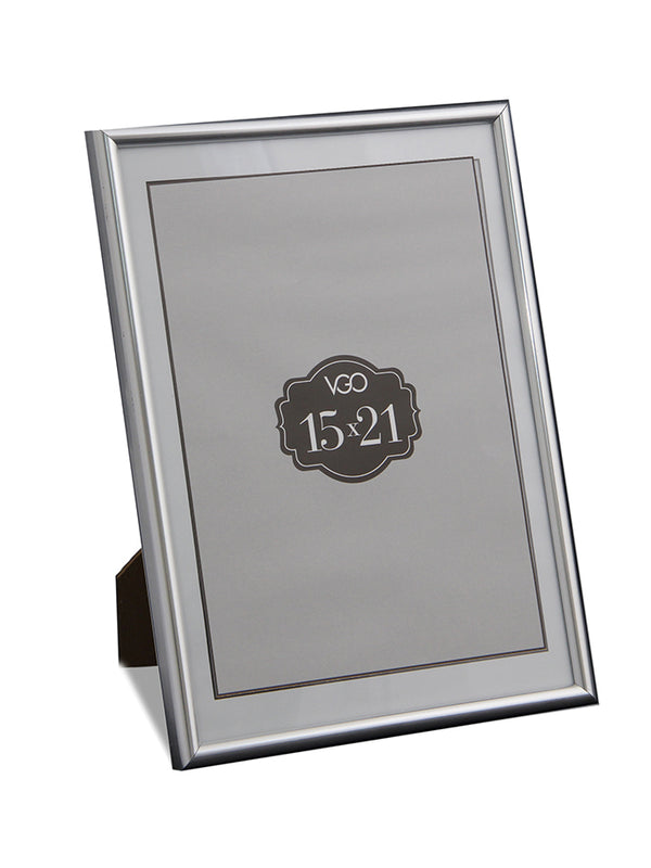 Vgo - Marco 10X15 En Plastico Metalizado Plateado