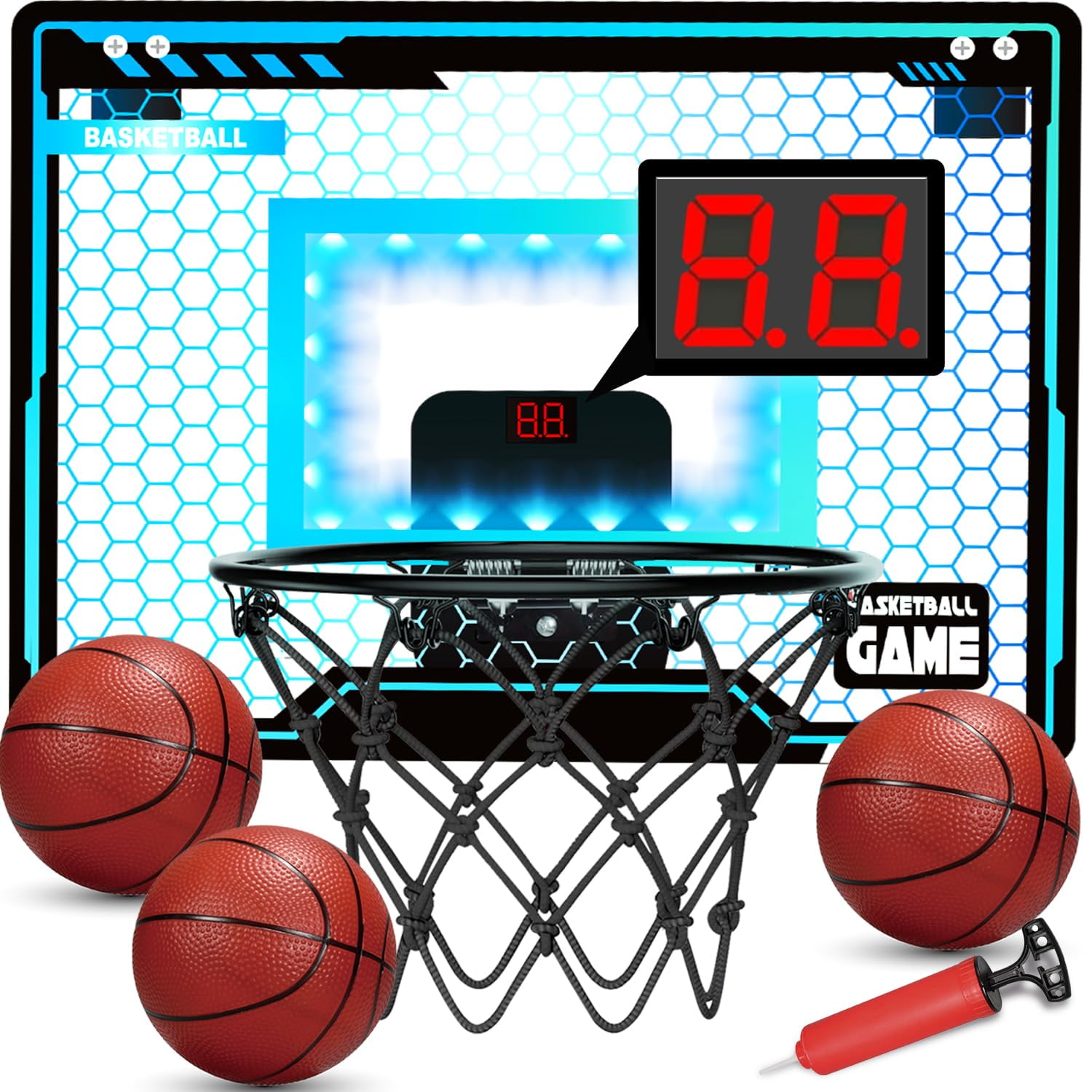 Mini Canasta De Baloncesto Folimix Indoor Con Led Y Marcador