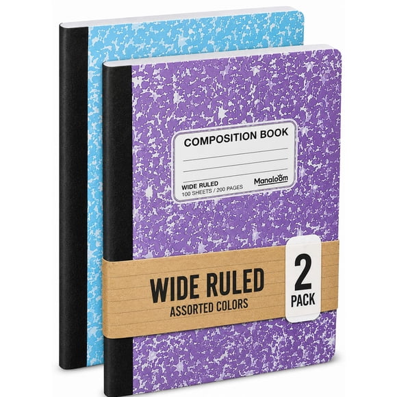 Cuaderno Manaloom 24 cm Rayado Ancho 200 pág 2 unidades