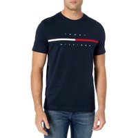 Camiseta Tommy Hilfiger De Manga Corta Para Hombre, Talla Grande Y Alta