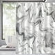 thumbnail image 5 of 1pc Luxury Gray Golden Marble Shower Curtain Set - Waterproof, Washable, and Standard Size for Bathtub - Includes 12 Plastic Hooks, 5 of 5