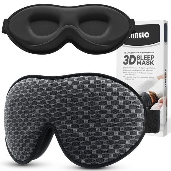 Máscara para dormir INNELO 3D Contoured 100% gris