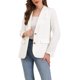 thumbnail image 2 of INSPIRE CHIC Blazer de Mujer con Solapa de Muesca, Manga Larga, Traje de Trabajo de un Solo Pecho, Talla L, Blanco, 2 of 6