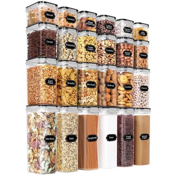 Juego de recipientes de almacenamiento de alimentos PRAKI herméticos, 24 unidades, sin BPA