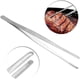 thumbnail image 5 of Pinzas de cocina de acero inoxidable de 12 pulgadas con puntas dentadas de precisión para cocinar y uso médico, 5 of 6