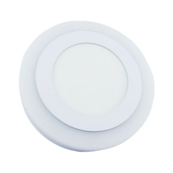 Foco LED Panel 18+6 Watt Duo Luz Centro Aro Borde Blanco Sobrepuesto