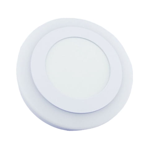 Importclick - Foco Led Panel 12+4 Watt Duo Luz Centro Borde Blanco Sobrepuesto