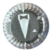 Genérico - Capsulas Mini Cupcake Diseño F Gentlemen 100Un E7,5Xin3,5Cm