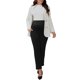 thumbnail image 2 of INSPIRE CHIC Pantalones de Maternidad para Mujeres para el Trabajo Sobre el Vientre Pantalones de Oficina de Negocios de Cintura Alta con Bolsillos S Negro, 2 of 6