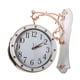 thumbnail image 3 of Reloj De Pared De Doble Cara Para Cumplea?os, Regalo, Sala De Estudio, Fiesta Al Aire Libre, Silencioso, Blanco, 3 of 5